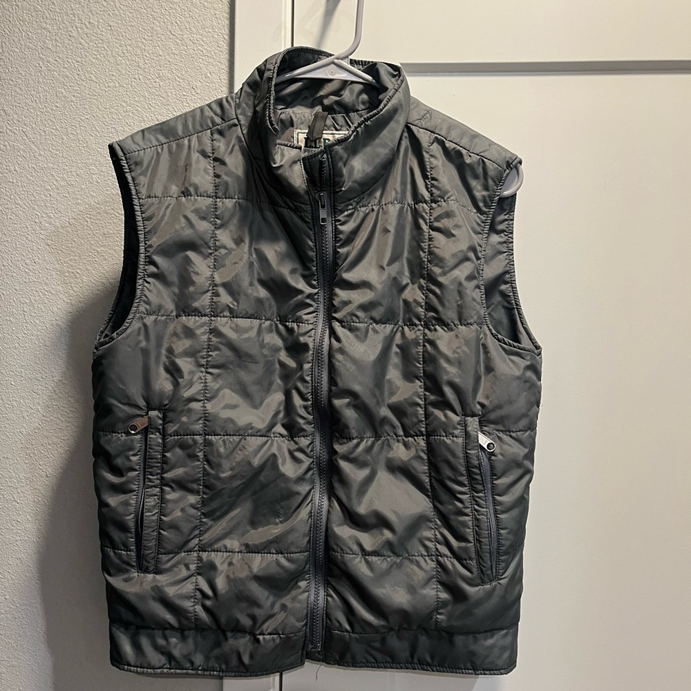 L.L. Bean Quilted Dark Gray Puffer Vest